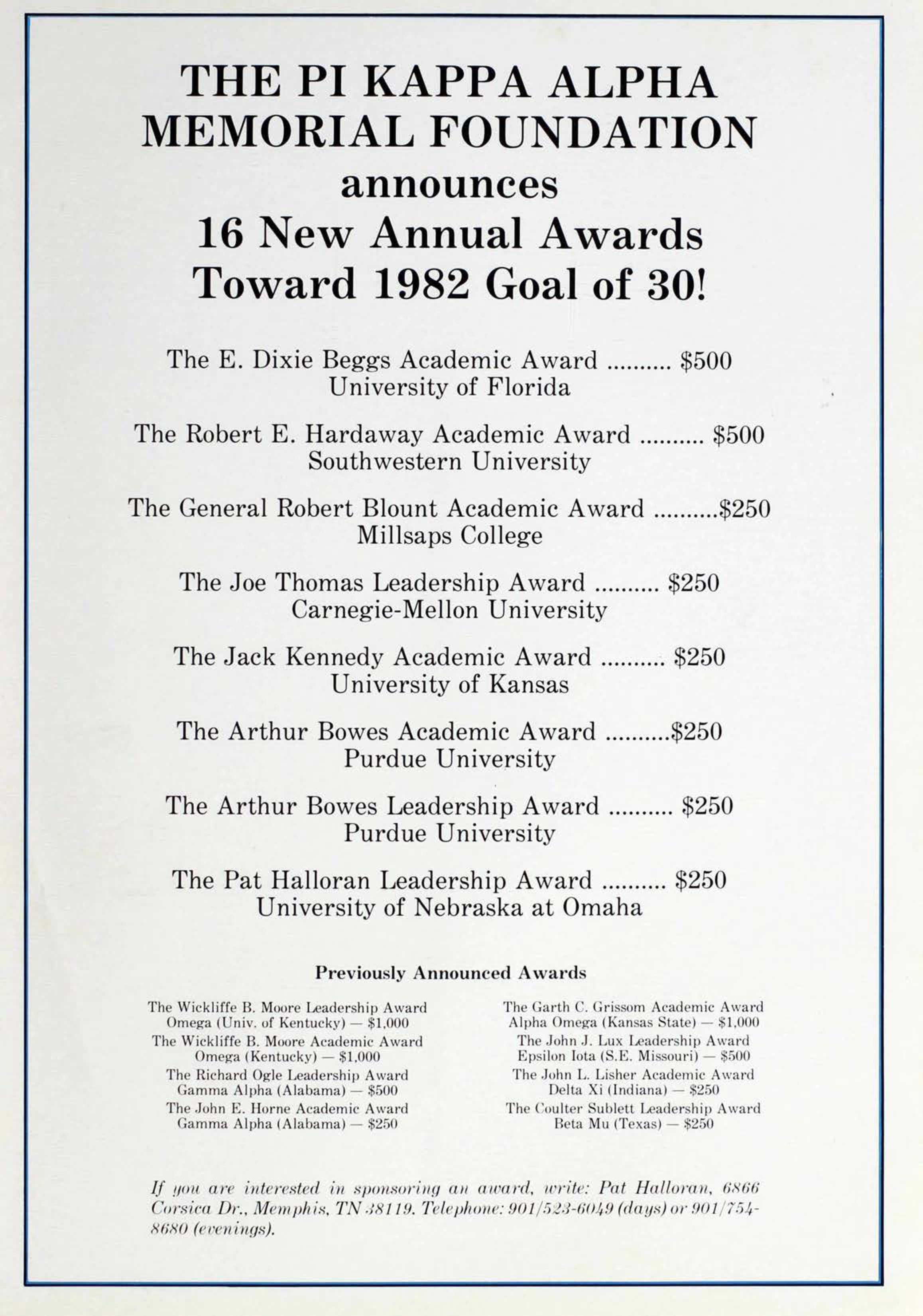 The Pi Kappa Alpha Memorial Foundation